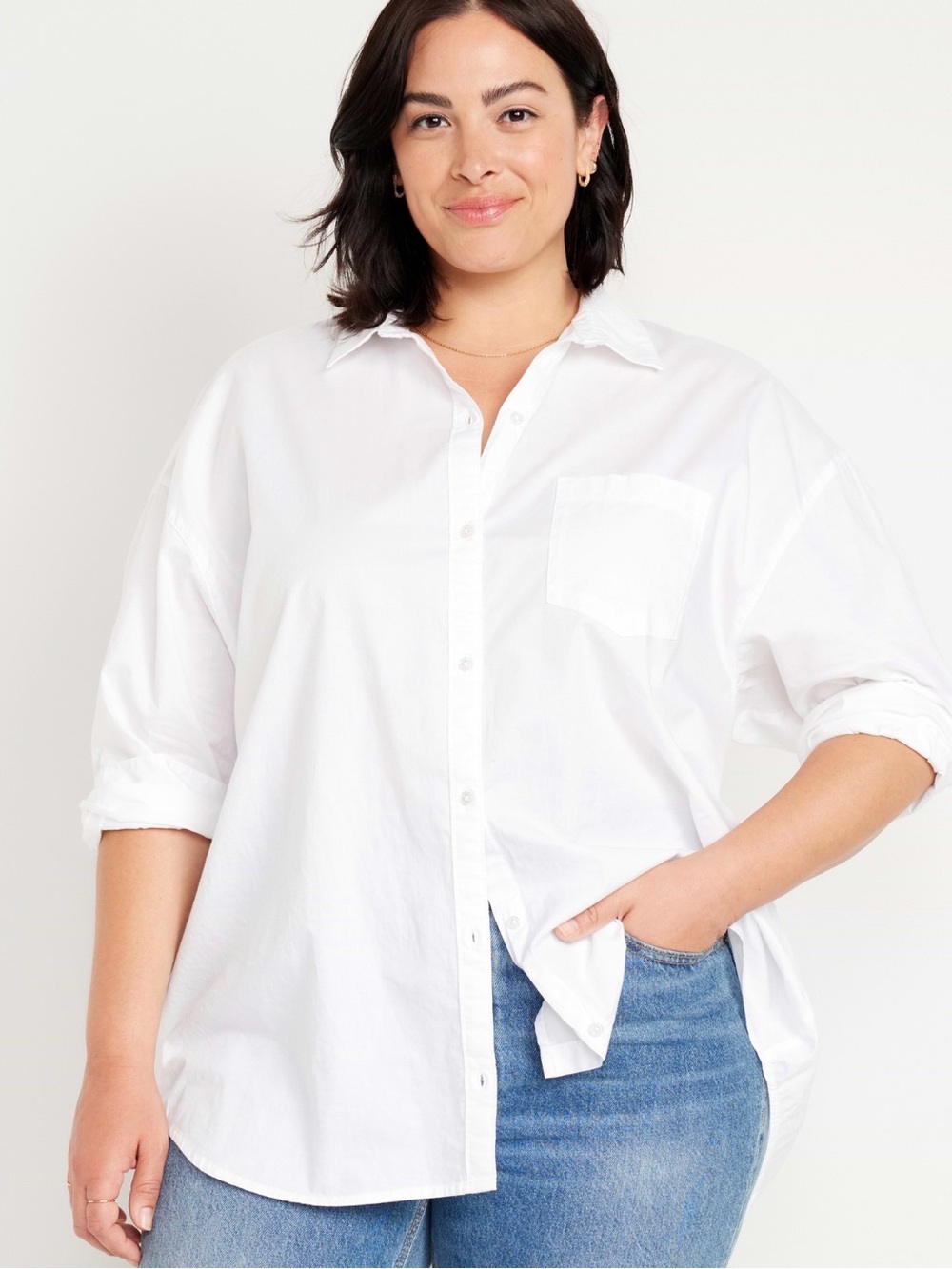 Old Navy Women's Oversized Button-Down Boyfriend Shirt